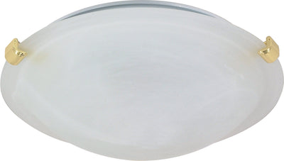 Nuvo Lighting 60/275 2 Light 16 Inch Flush Mount Tri Clip with Alabaster Glass