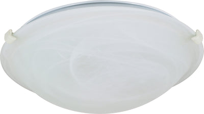 Nuvo Lighting 60/277 2 Light 16 Inch Flush Mount Tri Clip with Alabaster Glass