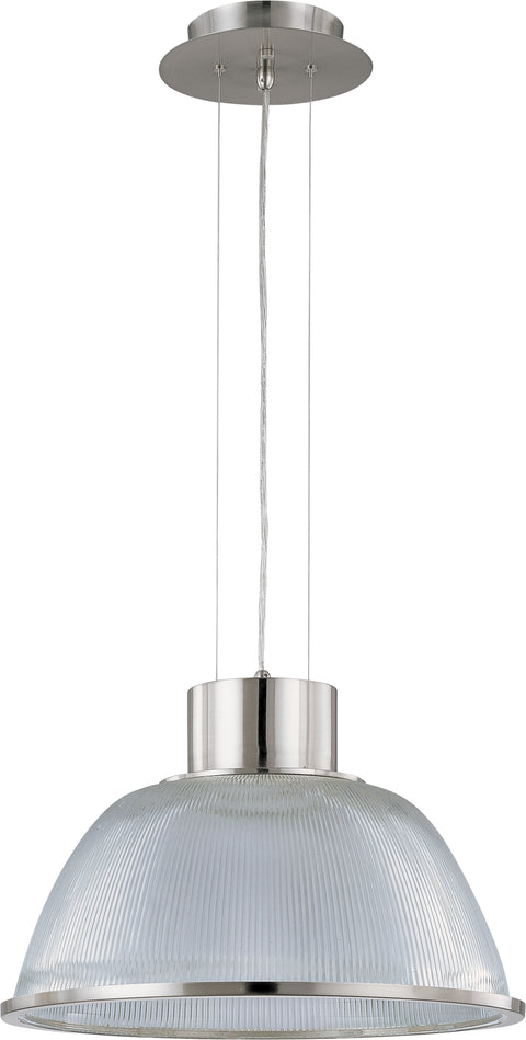 Nuvo Lighting 60/2925 GEAR 1 light 20 Inch LARGE PENDANT  BRUSHED NICKEL/CLEAR PRISMATIC