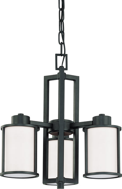 Nuvo Lighting 60/2976 Odeon 3 Light (convertible up/down) Chandelier with Satin White Glass