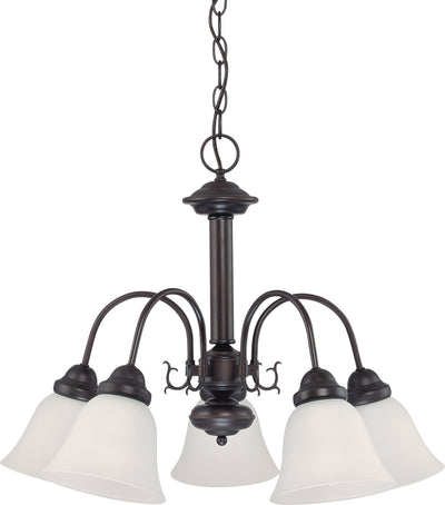Nuvo Lighting 60/3141 Ballerina 5 Light 24 Inch Chandelier with Frosted White Glass