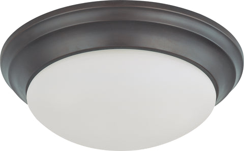 Nuvo Lighting 60/3176 2 Light 14 Inch Flush Mount Twist and Lock with Frosted White Glass