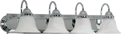 Nuvo Lighting 60/318 Ballerina 4 Light 30 Inch Vanity with Alabaster Glass Bell Shades