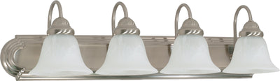 Nuvo Lighting 60/322 Ballerina 4 Light 30 Inch Vanity with Alabaster Glass Bell Shades