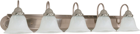 Nuvo Lighting 60/323 Ballerina 5 Light 36 Inch Vanity with Alabaster Glass Bell Shades