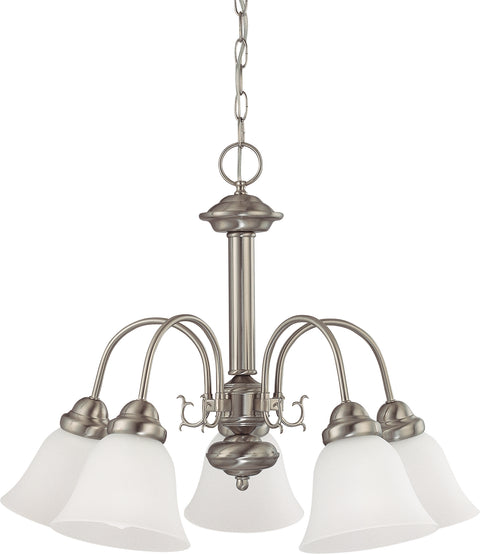 Nuvo Lighting 60/3240 Ballerina 5 Light 24 Inch Chandelier with Frosted White Glass