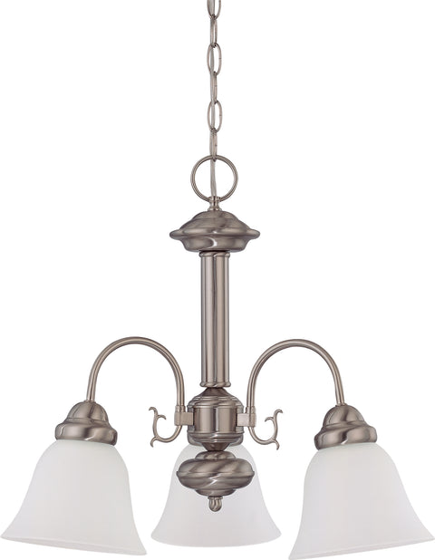 Nuvo Lighting 60/3241 Ballerina 3 Light 20 Inch Chandelier with Frosted White Glass