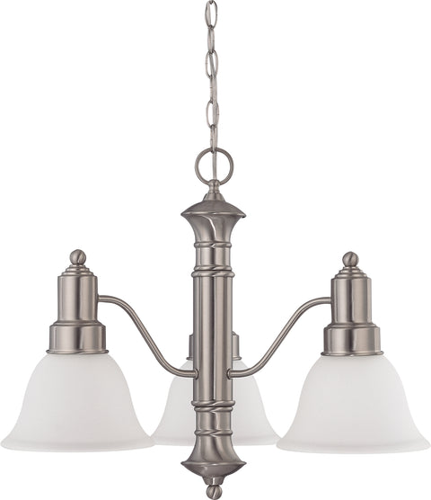 Nuvo Lighting 60/3243 Gotham 3 Light 23 Inch Chandelier with Frosted White Glass