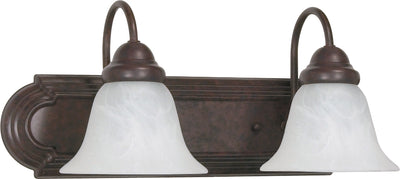 Nuvo Lighting 60/324 Ballerina 2 Light 18 Inch Vanity with Alabaster Glass Bell Shades