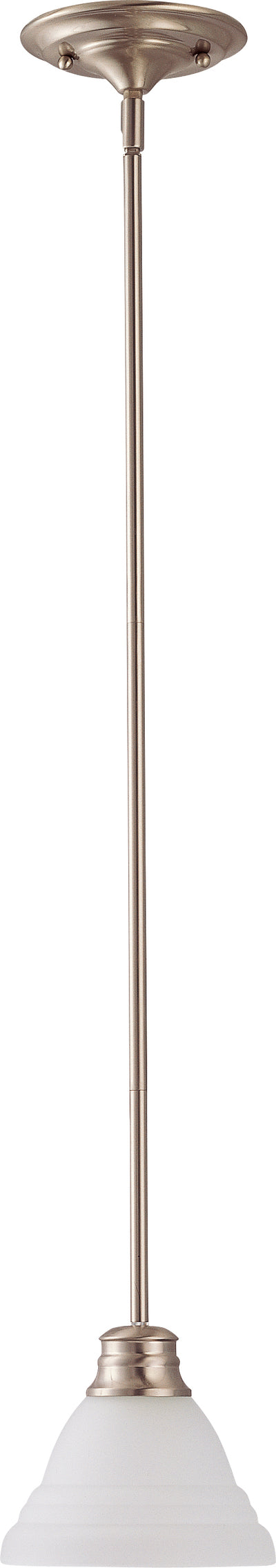 Nuvo Lighting 60/3307 EMPIRE ES 1 LIGHT MINI PENDANT BRUSHED NICKEL/FROSTED GLASS