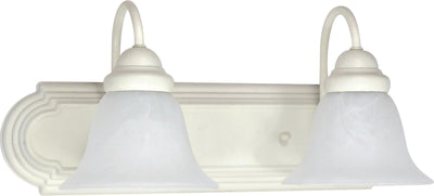 Nuvo Lighting 60/332 Ballerina 2 Light 18 Inch Vanity with Alabaster Glass Bell Shades