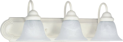 Nuvo Lighting 60/333 Ballerina 3 Light 24 Inch Vanity with Alabaster Glass Bell Shades