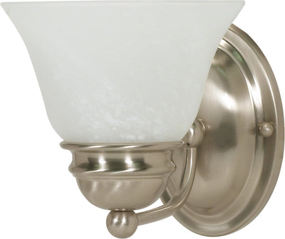 Nuvo Lighting 60/340 Empire 1 Light 7 Inch Vanity with Alabaster Glass Bell Shades