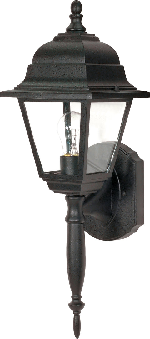 Nuvo Lighting 60/3455 Briton 1 Light 18 Inch Wall Mount Sconce Lantern with Clear Seed Glass Color retail packaging