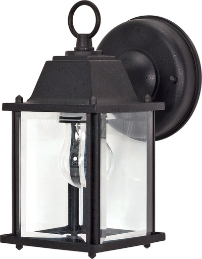 Nuvo Lighting 60/3465 1 Light 8 5/8 Inch Wall Mount Sconce Lantern Cube Lantern with Clear Beveled Glass Color retail packaging