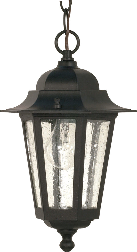 Nuvo Lighting 60/3476 Cornerstone 1 Light 13 Inch Hanging Lantern with Clear Seed Glass Color retail packaging