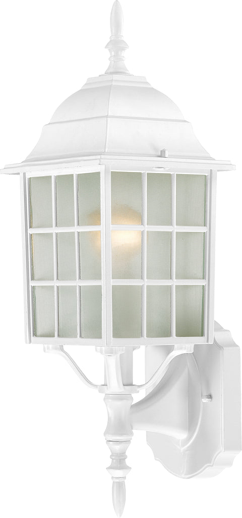 Nuvo Lighting 60/3477 Adams 1 Light 18 Inch Outdoor Wall Mount Sconce with Frosted Glass Color retail packaging