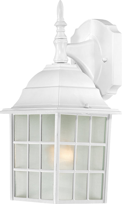 Nuvo Lighting 60/3480 Adams 1 Light 14 Inch Outdoor Wall Mount Sconce with Frosted Glass Color retail packaging