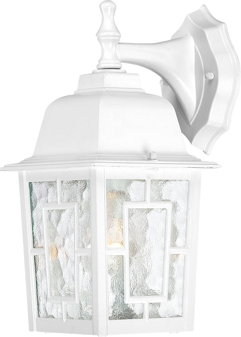 Nuvo Lighting 60/3484 Banyan 1 Light 12 Inch Outdoor Wall Mount Sconce with Clear Water Glass Color retail packaging