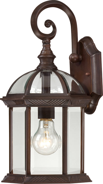 Nuvo Lighting 60/3495 Boxwood 1 Light 15 Inch Outdoor Wall Mount Sconce with Clear Beveled Glass Color retail packaging