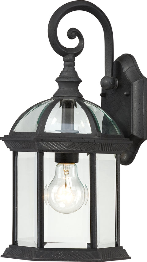 Nuvo Lighting 60/3496 Boxwood 1 Light 15 Inch Outdoor Wall Mount Sconce with Clear Beveled Glass Color retail packaging
