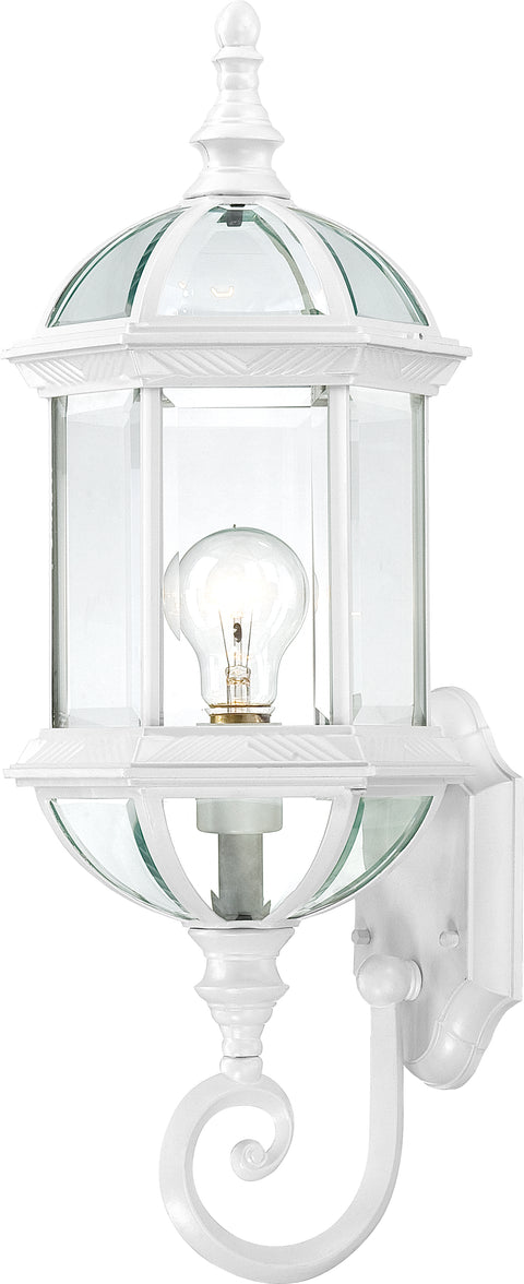 Nuvo Lighting 60/3497 Boxwood 1 Light 22 Inch Outdoor Wall Mount Sconce with Clear Beveled Glass Color retail packaging