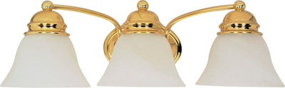 Nuvo Lighting 60/350 Empire 3 Light 21 Inch Vanity with Alabaster Glass Bell Shades