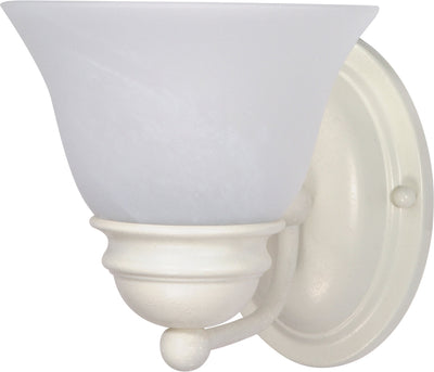 Nuvo Lighting 60/352 Empire 1 Light 7 Inch Vanity with Alabaster Glass Bell Shades
