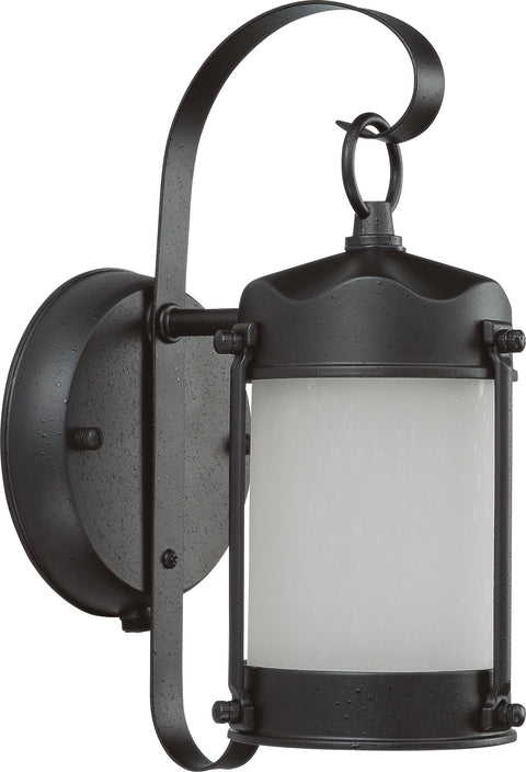 Nuvo Lighting 60/3946 PIPER LANTERN ES 1 LIGHT TEXTURED BLACK/FROSTED GLASS