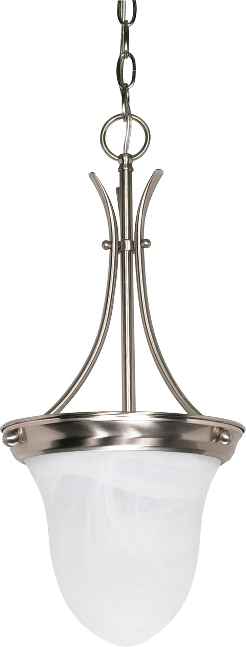 Nuvo Lighting 60/394 1 Light 10 Inch Pendant Alabaster Glass Bell