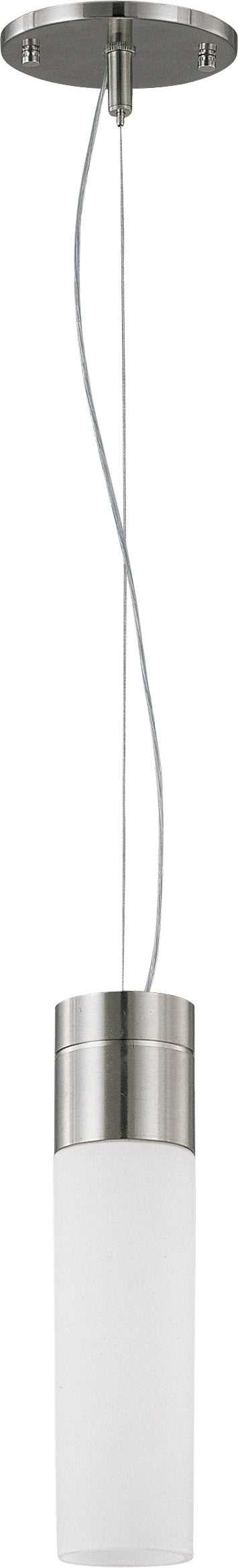 Nuvo Lighting 60/3951 LINK ES 1 LIGHT PENDANT  BRUSHED NICKEL/SATIN WHITE GLS