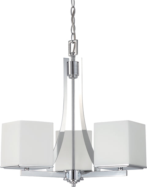 Nuvo Lighting 60/4085 Bento 3 Light Chandelier with Satin White Glass