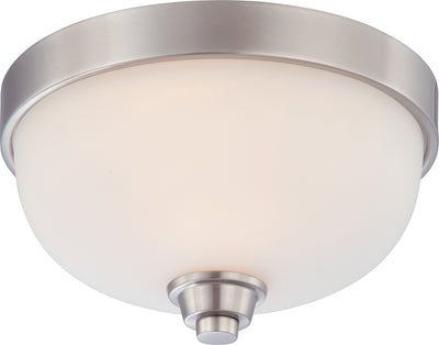 Nuvo Lighting 60/4191 Helium 1 Light Flush Dome Fixture with Satin White Glass