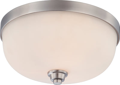 Nuvo Lighting 60/4193 Helium 3 Light Flush Dome Fixture with Satin White Glass