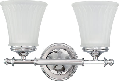 Nuvo Lighting 60/4262 Teller 2 Light Vanity Fixture with Frosted Etched Glass