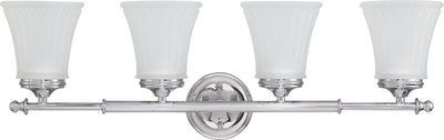 Nuvo Lighting 60/4264 Teller 4 Light Vanity Fixture with Frosted Etched Glass