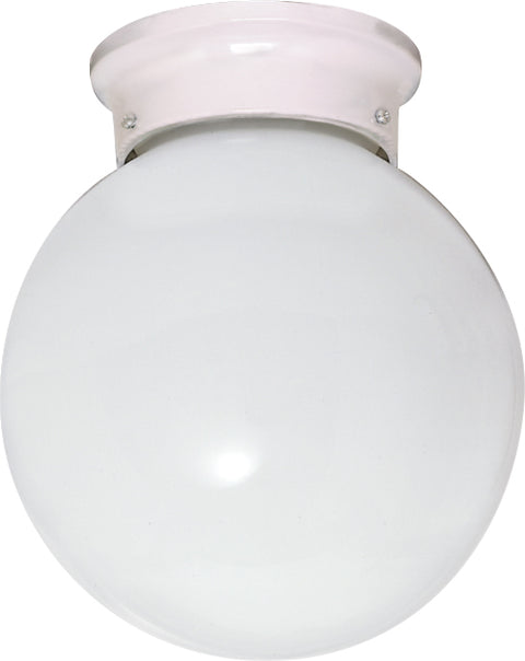 Nuvo Lighting 60/430 ES 1 light 13W 6 Inch BALL FLUSH  WHITE/WHITE GLASS