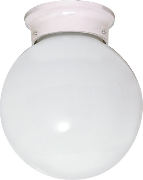 Nuvo Lighting 60/436 ES 1 light 13W 6 Inch BALL FLUSH  WHITE/WHITE GLASS
