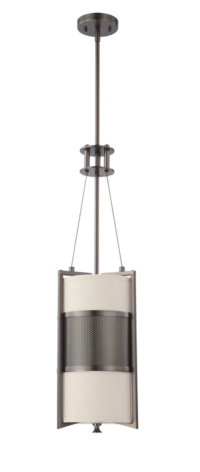 Nuvo Lighting 60/4431 Diesel 1 Light Vertical Pendant with Khaki Fabric Shade
