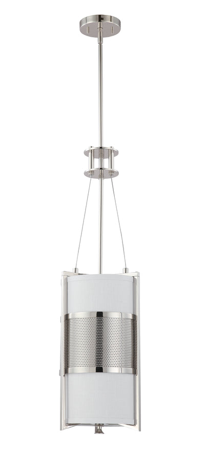 Nuvo Lighting 60/4441 Diesel 1 Light Vertical Pendant with Slate Gray Fabric Shade