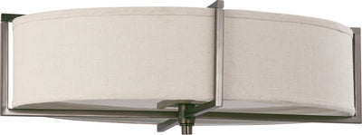 Nuvo Lighting 60/4459 Portia 6 Light Oval Flush with Khaki Fabric Shade (6) 13W GU24 Lamps Included
