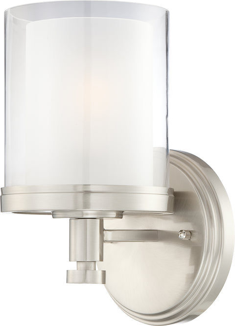 Nuvo Lighting 60/4641 Decker 1 Light Vanity Fixture with Clear and Frosted Glass