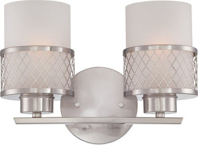 Nuvo Lighting 60/4682 Fusion 2 Light Vanity Fixture with Frosted Glass