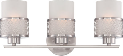 Nuvo Lighting 60/4683 Fusion 3 Light Vanity Fixture with Frosted Glass