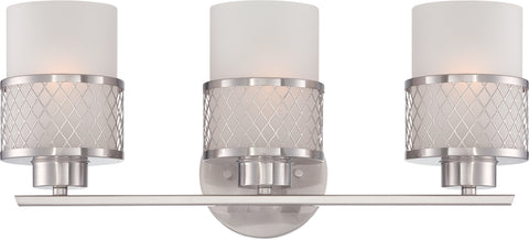 Nuvo Lighting 60/4683 Fusion 3 Light Vanity Fixture with Frosted Glass