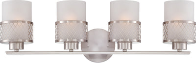 Nuvo Lighting 60/4684 Fusion 4 Light Vanity Fixture with Frosted Glass