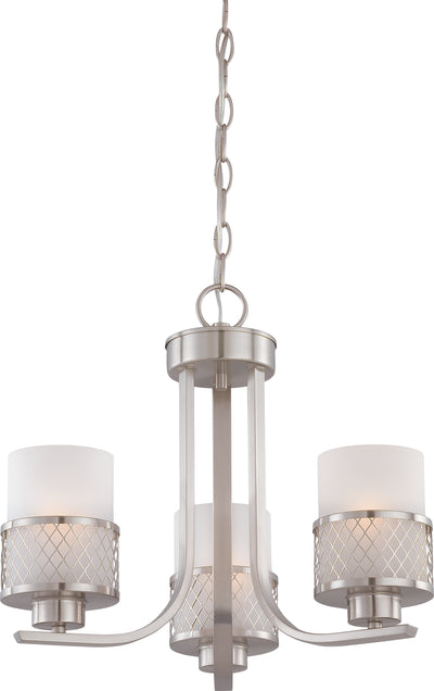 Nuvo Lighting 60/4687 Fusion 3 Light Chandelier with Frosted Glass