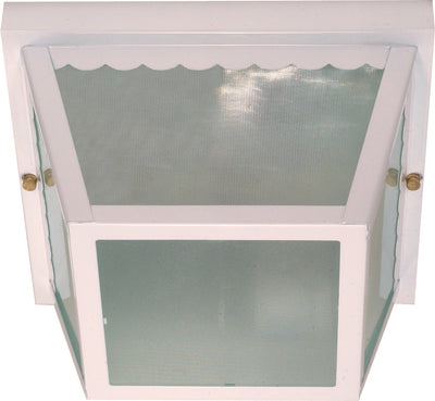 Nuvo Lighting 60/470 2 Light 10 Inch Carport Flush Mount with Textured Frosted Glass