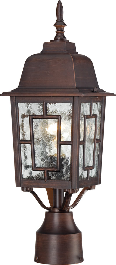 Nuvo Lighting 60/4928 Banyan 1 Light 17 Inch Outdoor Post with Clear Water Glass
