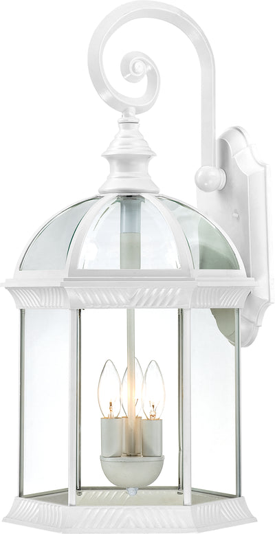 Nuvo Lighting 60/4967 Boxwood 3 Light 26 Inch Outdoor Wall Mount Sconce with Clear Beveled Glass
